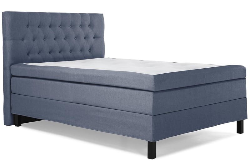 Lucky Sängpaket 140x200 Polyeter Diamant Sänggavel - Mörkblå - Möbler - Säng - Komplett sängpaket