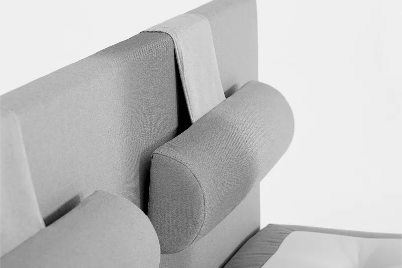 Lucky Sängpaket 150x200 SkumSlät Sänggavel - Grå - Möbler - Säng - Kontinentalsäng