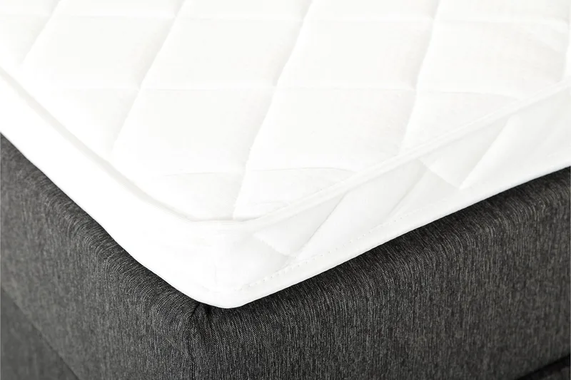 Lucky Sängpaket 150x200 SkumSlät Sänggavel Nackkudde - Nackkudde Stor Svart/Grå - Möbler - Säng - Kontinentalsäng