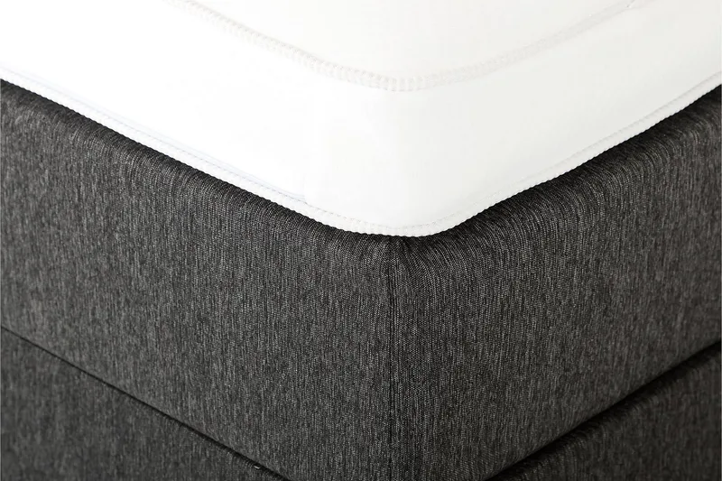 Lucky Sängpaket 150x200 SkumSlät Sänggavel Nackkudde - Nackkudde Stor Svart/Grå - Möbler - Säng - Kontinentalsäng