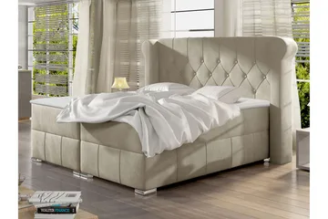 Lyckorna Kontinentalsäng 180x200 cm LED-belysning - Beige - Möbler - Säng - Kontinentalsäng
