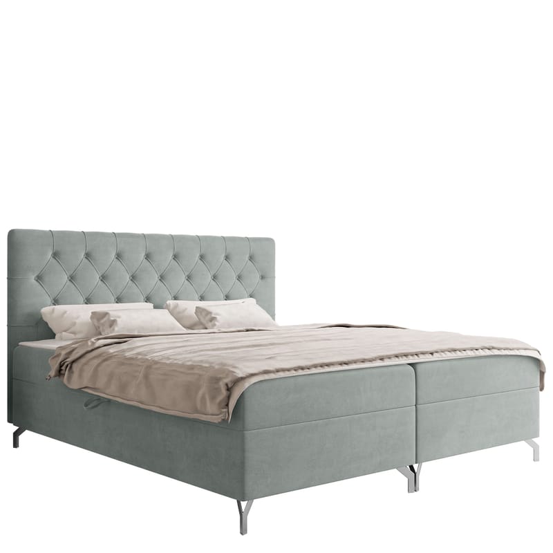 Mavik Sängpaket Kontinentalsäng med förvaring 120x200 cm, grå