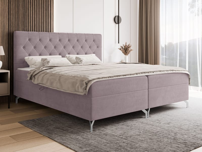 Mavik Sängpaket Kontinentalsäng med förvaring 140x200 cm - rosa - Möbler - Säng - Kontinentalsäng