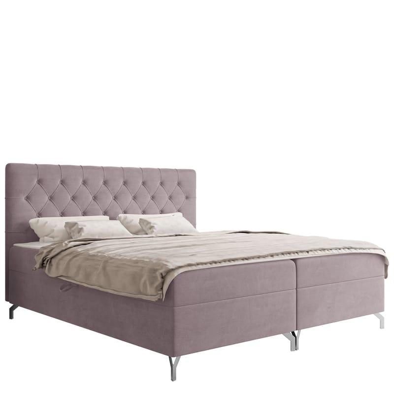 Mavik Sängpaket Kontinentalsäng med förvaring 140x200 cm, rosa