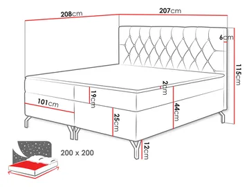 Mavik Sängpaket Kontinentalsäng med förvaring 200x200 cm - rosa - Möbler - Säng - Kontinentalsäng