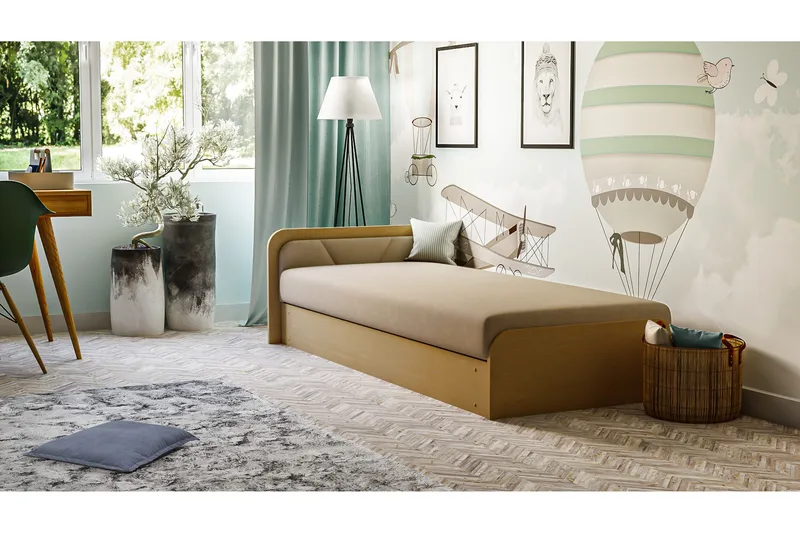 Mayuri Kontinentalsäng 80x190 cm, Ljusgrå