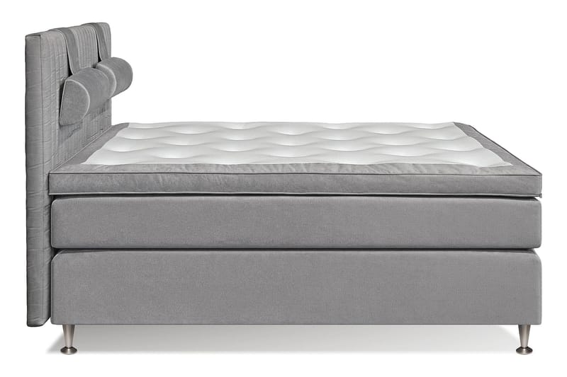 MEGA Kontinentalsäng 180x200 cm - Ljusgrå - Komplett sängpaket