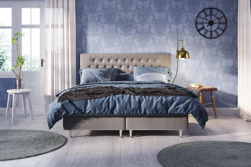 Meja Kontinentalsäng 120x200 - Ljusgrå - Möbler - Säng - Kontinentalsäng