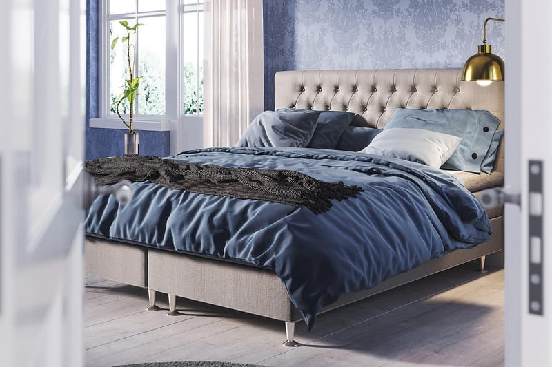 Meja Kontinentalsäng 120x200 - Ljusgrå - Möbler - Säng - Kontinentalsäng