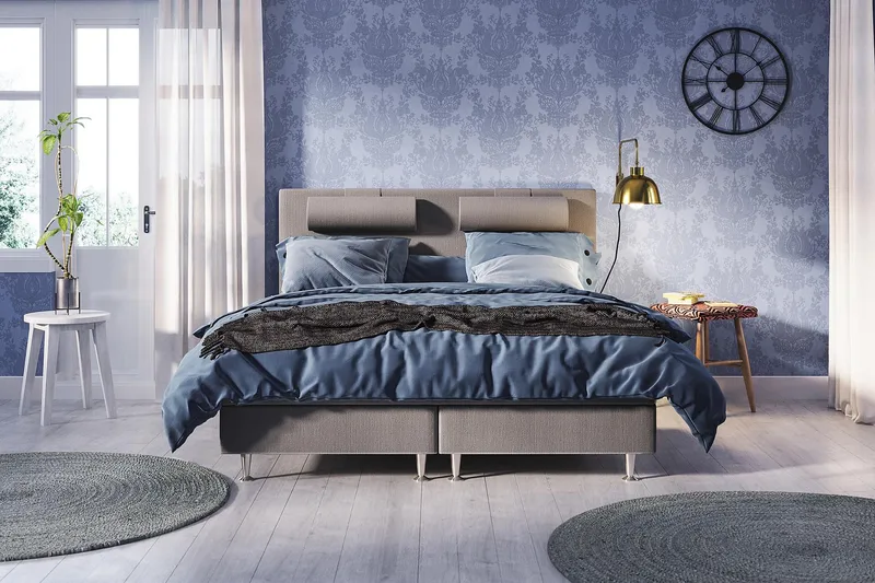 Meja Kontinentalsäng 140x200 - Ljusgrå - Möbler - Säng - Kontinentalsäng