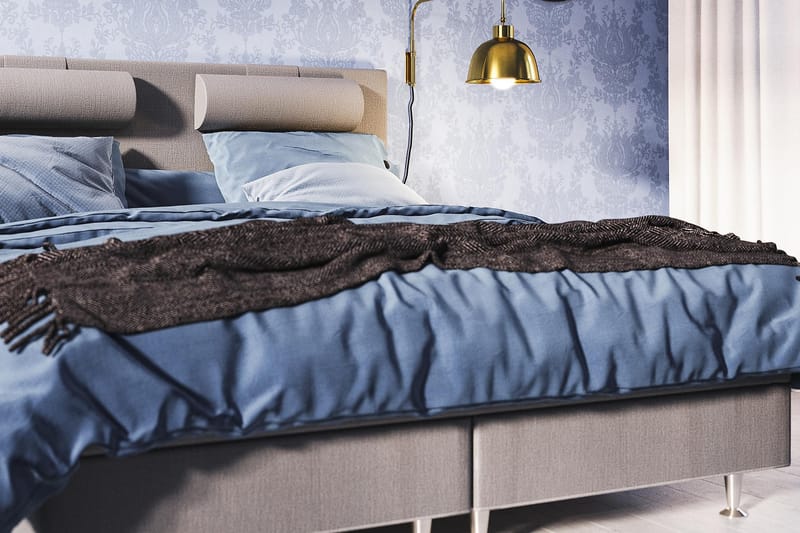 Meja Kontinentalsäng 160x200 - Ljusgrå - Komplett sängpaket - Kontinentalsäng - Dubbelsäng