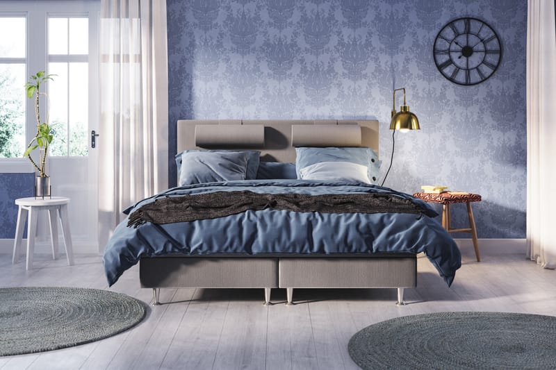 Meja Sängpaket 160x200 - Ljusgrå - Komplett sängpaket - Kontinentalsäng - Dubbelsäng