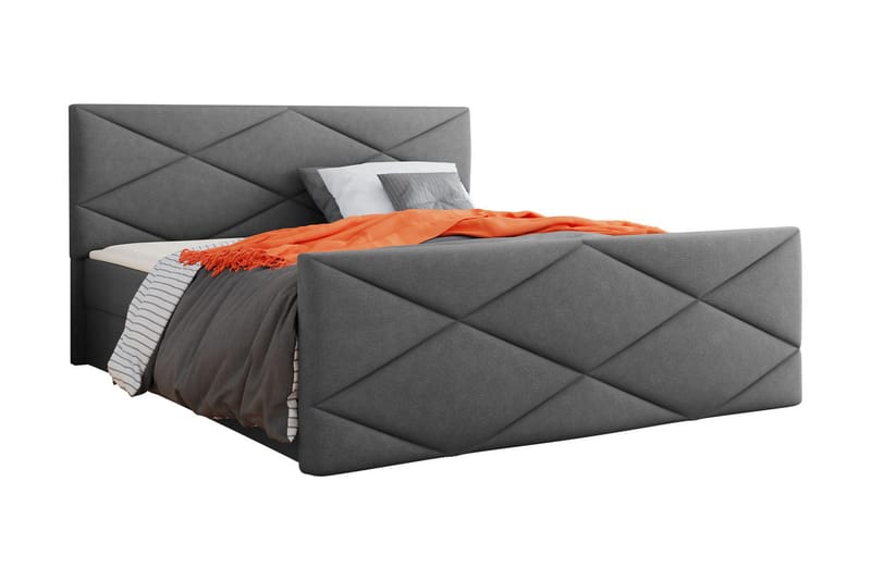 Milano Kontinentalsäng 140x200 cm med Sänggavel  Rosa - Grå - Möbler - Säng - Kontinentalsäng