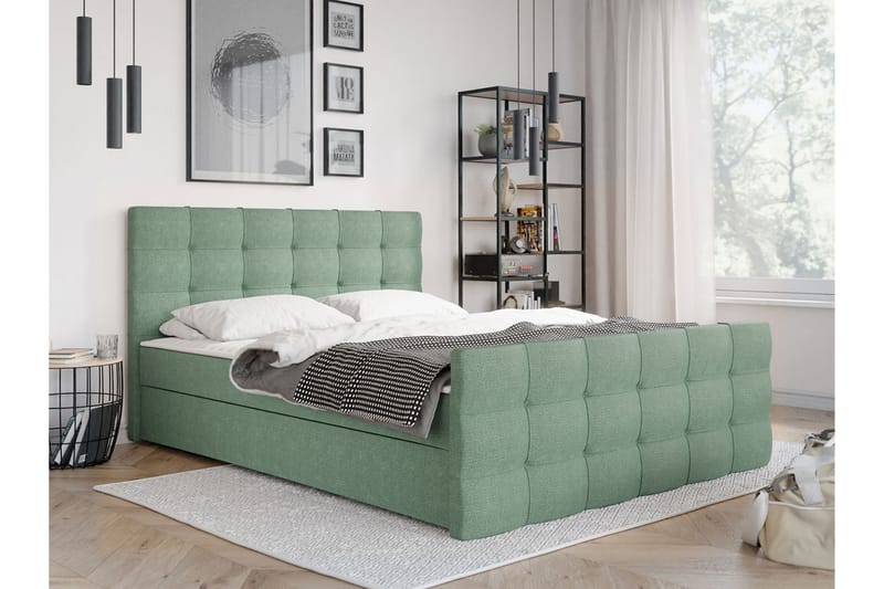 Milano Kontinentalsäng 140x210 cm - Grön - Möbler - Säng - Kontinentalsäng
