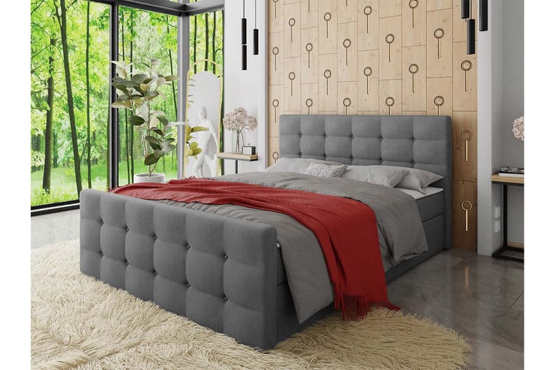 Milano Kontinentalsäng 160x200 cm med Sänggavel  Rosa  R - Rosa - Möbler - Säng - Kontinentalsäng