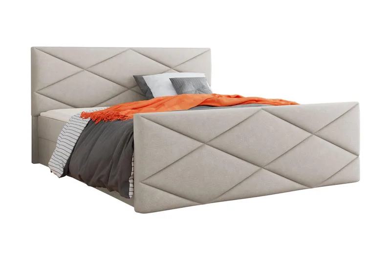 Milano Kontinentalsäng 180x200 cm med Sänggavel  Beige, Beige