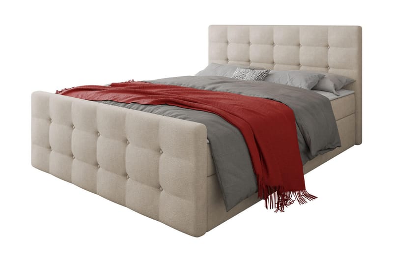 Milano Kontinentalsäng 180x200 cm med Sänggavel - Beige - Möbler - Säng - Kontinentalsäng