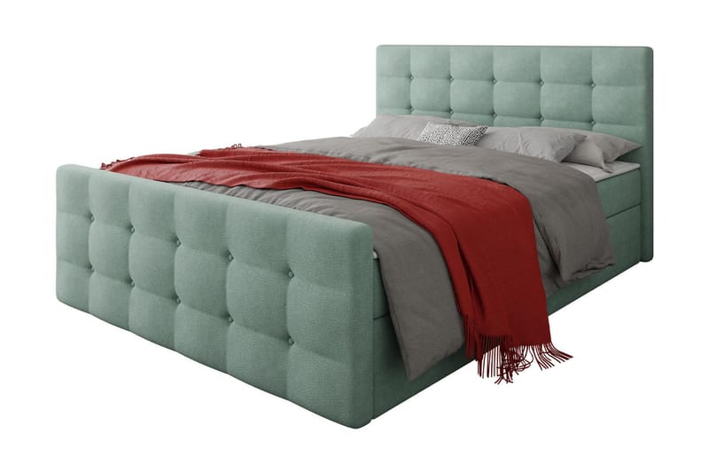 Milano Kontinentalsäng 180x200 cm med Sänggavel - Grön - Möbler - Säng - Kontinentalsäng