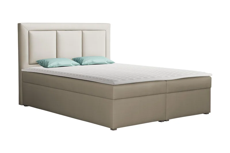 Moden Kontinentalsäng 140x215cm LED-belysning, Beige