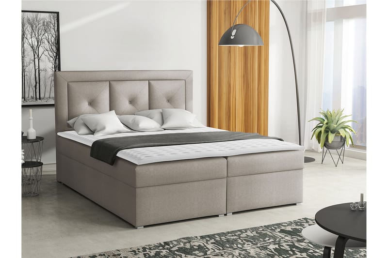 Moden Kontinentalsäng 180x215cm - Beige/Grå - Möbler - Säng - Kontinentalsäng