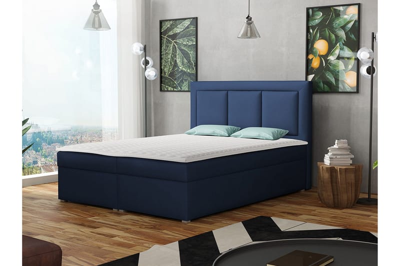Moden Kontinentalsäng 180x215cm LED-belysning - Blå - Möbler - Säng - Kontinentalsäng