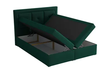Moden Kontinentalsäng 180x215cm LED-belysning - Grön - Möbler - Säng - Kontinentalsäng