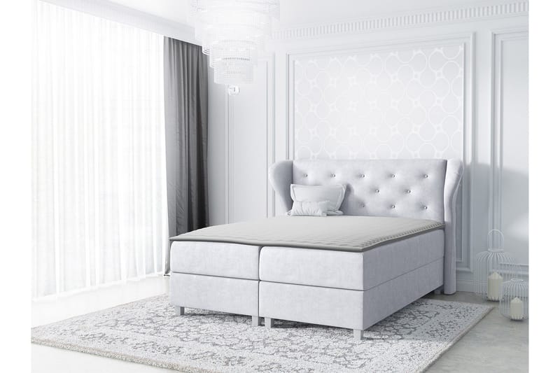 Naurstad Kontinentalsäng 200x200 - Ljusgrå - Möbler - Säng - Kontinentalsäng