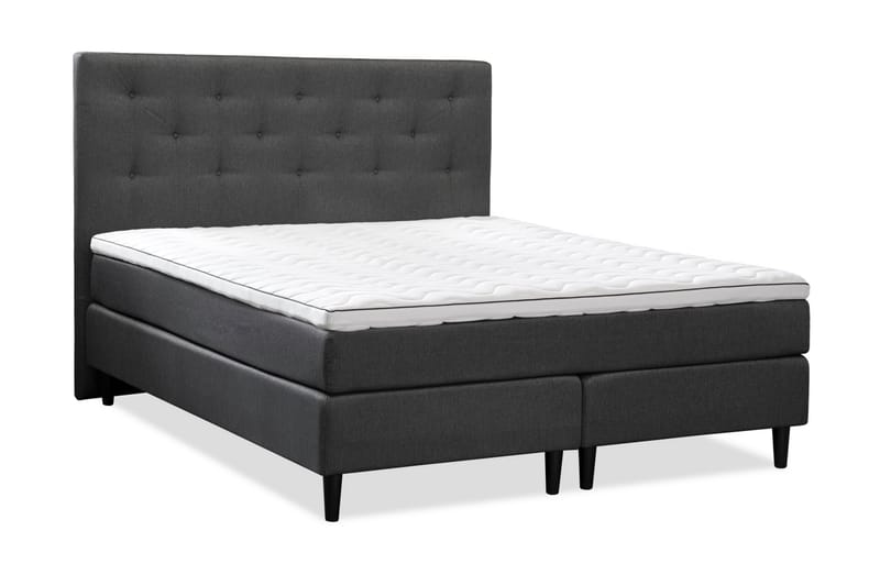 Nice Deluxe Komplett Sängpaket 140x200 - Mörkgrå - Komplett sängpaket - Kontinentalsäng - Dubbelsäng