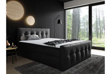 Norrbacksjö Kontinentalsäng 160x200 cm - Svart - Möbler - Säng - Kontinentalsäng
