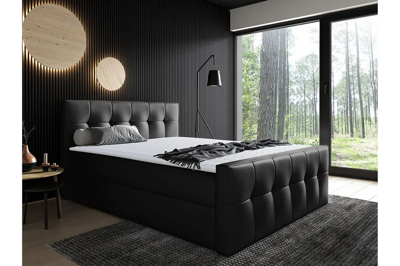 Norrbacksjö Kontinentalsäng 160x200 cm - Svart - M öbler - Säng - Kontinentalsäng