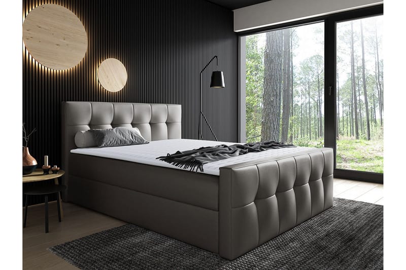 Norrbacksjö Kontinentalsäng 200x200 cm - Grå - Möbler - Säng - Kontinentalsäng