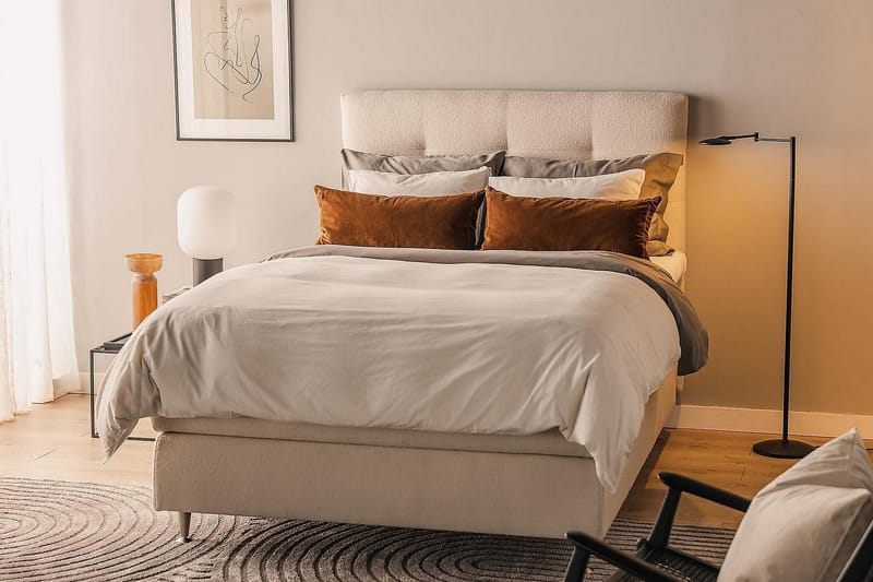 Oslo Lyx Kontinentalsäng 120x200 cm - Ljusbeige - Möbler - Säng - Komplett sängpaket