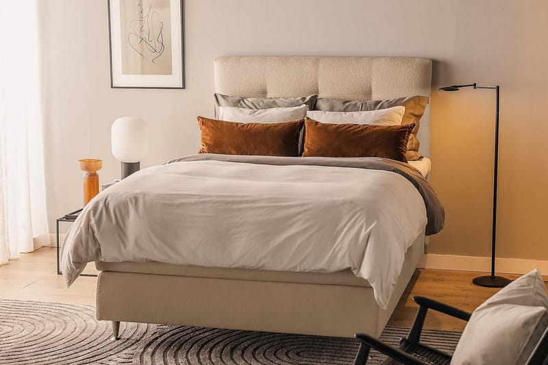Oslo Lyx Kontinentalsäng Boucle 140x200 - Beige - Möbler - Säng - Kontinentalsäng
