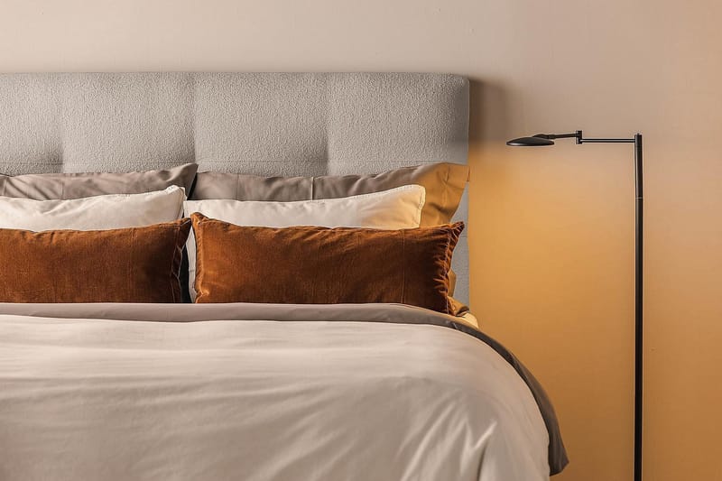 Oslo Lyx Kontinentalsäng Boucle 140x200 - Grå - Möbler - Säng - Kontinentalsäng