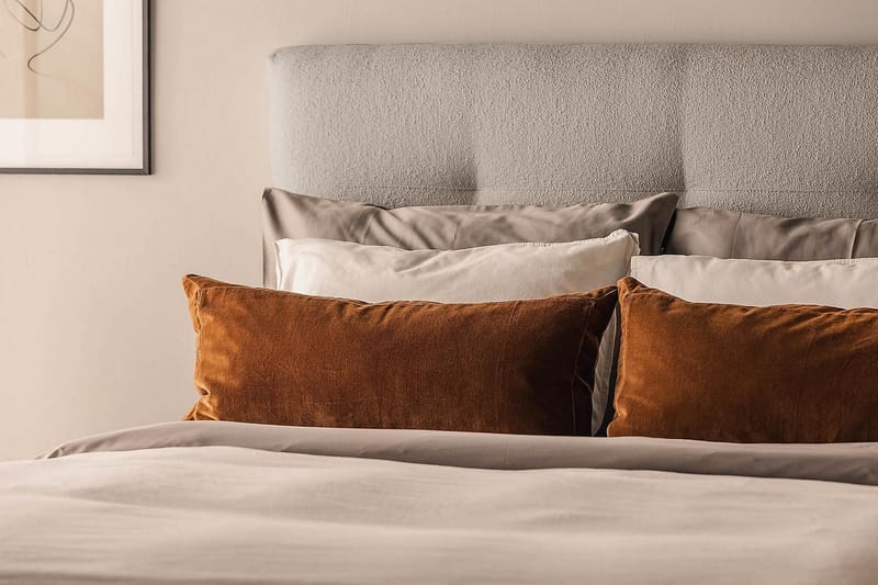 Oslo Lyx Kontinentalsäng Boucle 140x200 - Grå - Möbler - Säng - Kontinentalsäng