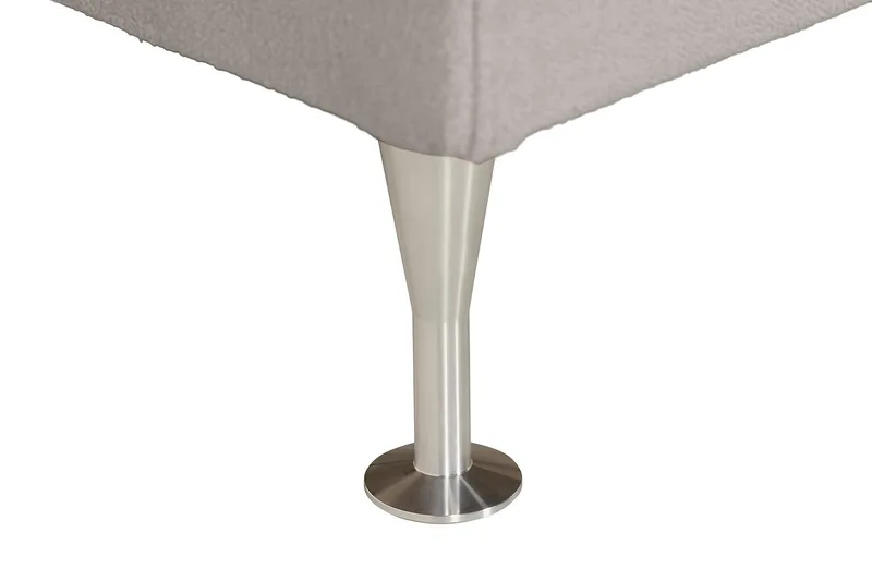 Oslo Lyx Sängpaket Boucle 120x200 Djuphäftad gavel - Grå - Möbler - Säng - Kontinentalsäng