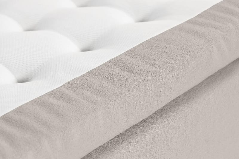 Oslo Lyx Sängpaket Boucle 140x200 Djuphäftad gavel - Grå - Möbler - Säng - Kontinentalsäng