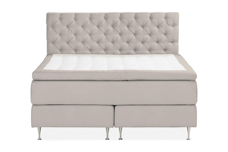 Oslo Lyx Sängpaket Boucle 160x200 Djuphäftad gavel, Grå