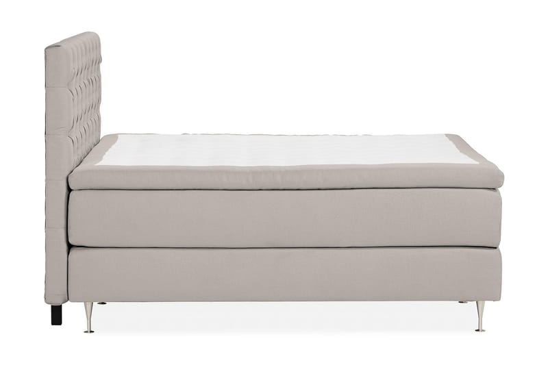 Oslo Lyx Sängpaket Boucle 180x200 Djuphäftad gavel - Grå - Möbler - Säng - Komplett sängpaket
