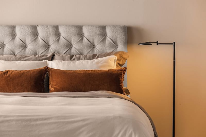 Oslo Lyx Sängpaket Kontinentalsäng 140x200 cm - Grå - Möbler - Säng - Kontinentalsäng