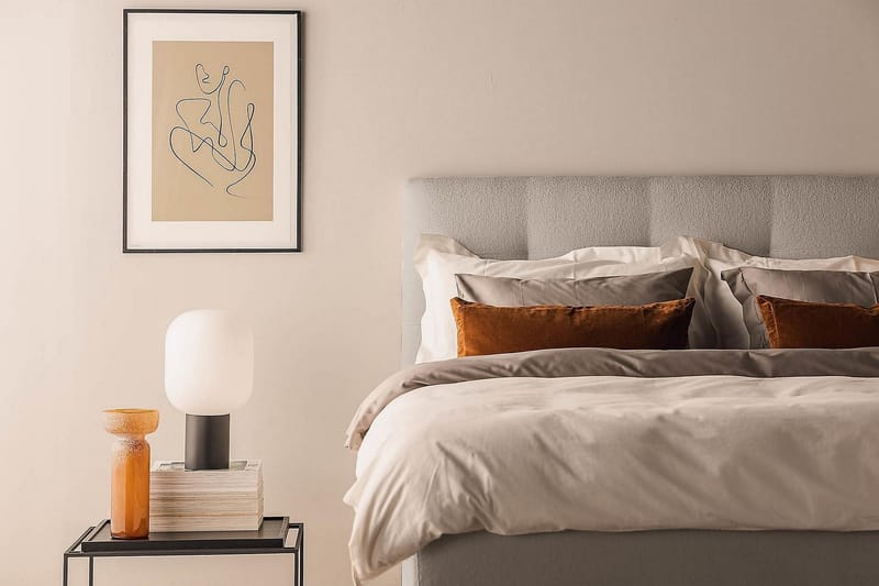 Oslo Lyx Sängpaket Kontinentalsäng 160x200 cm - Grå - Möbler - Säng - Komplett sängpaket