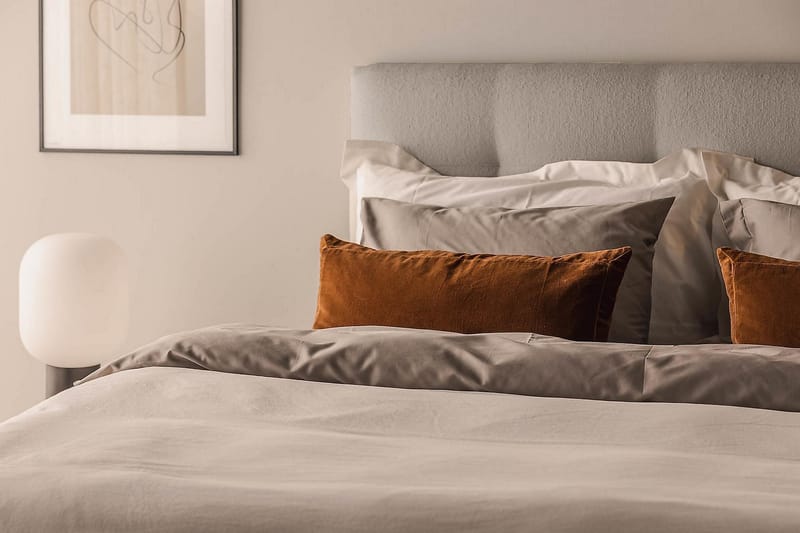 Oslo Lyx Sängpaket Kontinentalsäng 160x200 cm - Grå - Möbler - Säng - Komplett sängpaket