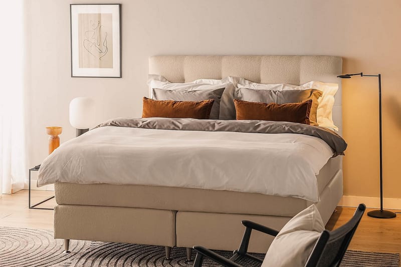 Oslo Lyx Sängpaket Kontinentalsäng 180x200 cm - Beige - Möbler - Säng - Kontinentalsäng
