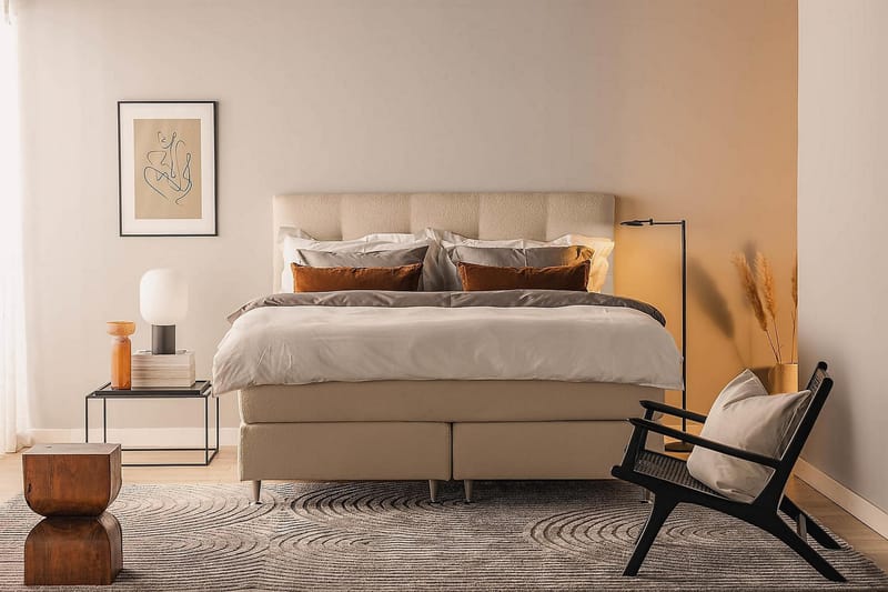 Oslo Lyx Sängpaket Kontinentalsäng 180x200 cm - Beige - Möbler - Säng - Kontinentalsäng