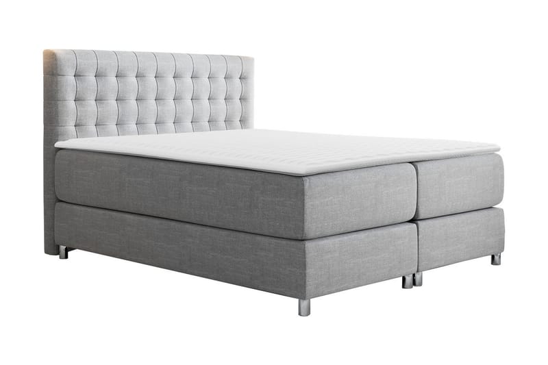 Plevoll Kontinentalsäng 160x200 - Ljusgrå - Möbler - Säng - Kontinentalsäng