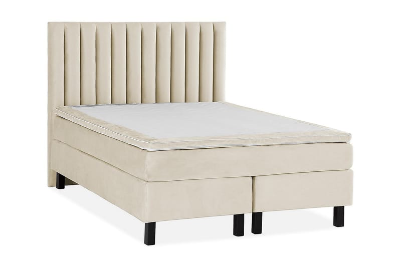 Princess Kontinentalsäng 120x200cm - Beige/Sammet - Komplett sängpaket - Kontinentalsäng