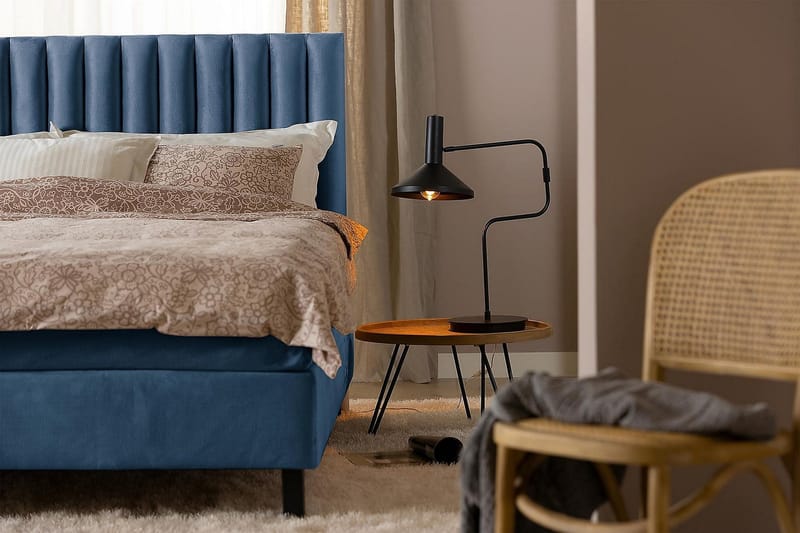 Princess Kontinentalsäng 120x200cm - Mörkblå/Sammet - Möbler - Säng - Kontinentalsäng