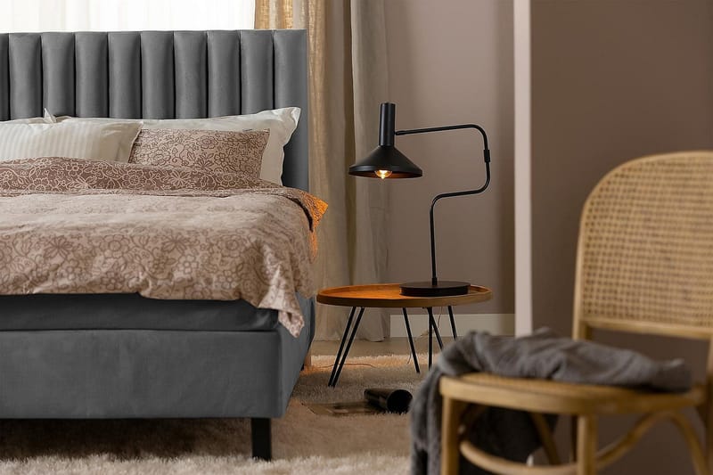 Princess Kontinentalsäng 120x200cm - Mörkgrå/Sammet - Möbler - Säng - Kontinentalsäng