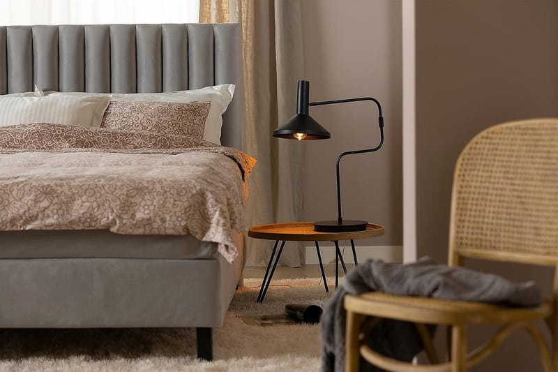 Princess Kontinentalsäng 140x200 cm - Ljusgrå/Sammet - Möbler - Säng - Kontinentalsäng