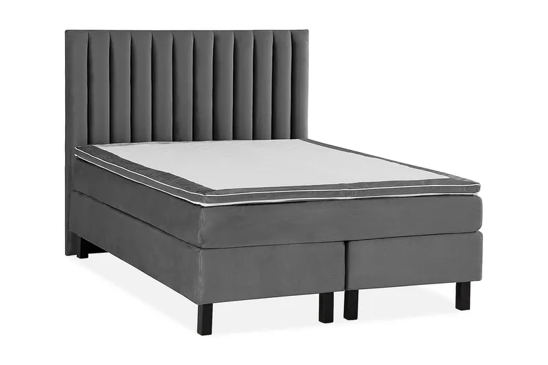 Princess Kontinentalsäng 140x200cm - Mörkgrå/Sammet - Möbler - Säng - Kontinentalsäng